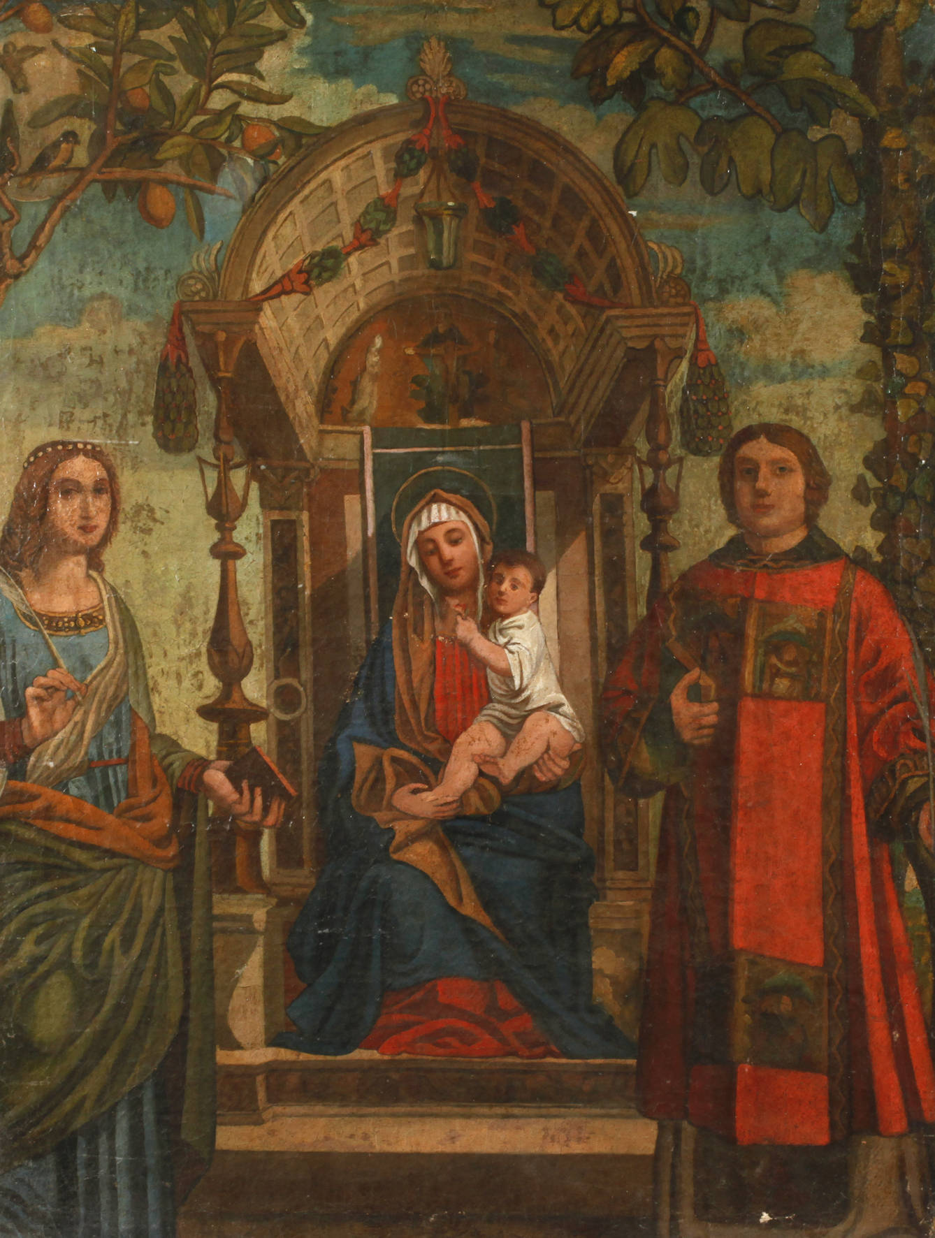 Thronende Madonna mit Jesusknaben