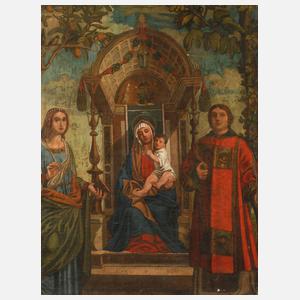 Thronende Madonna mit Jesusknaben