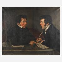 Zwei Herren im Interieur um 1825111