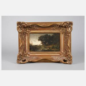 Dietrich Langko, attr., Abend am Weiher