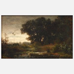 Dietrich Langko, attr., Abend am Weiher