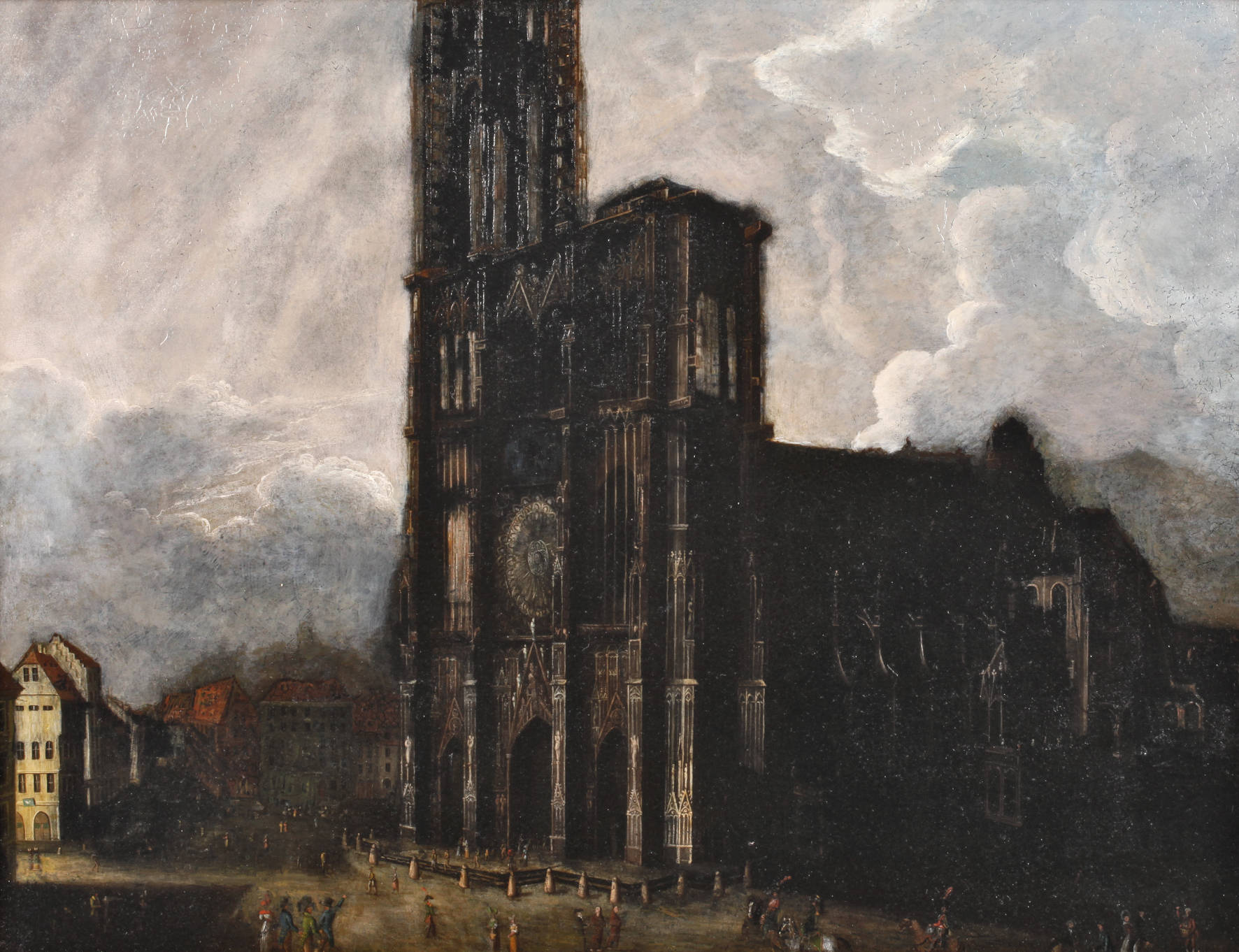 Die Kathedrale am Münsterplatz in Strassburg