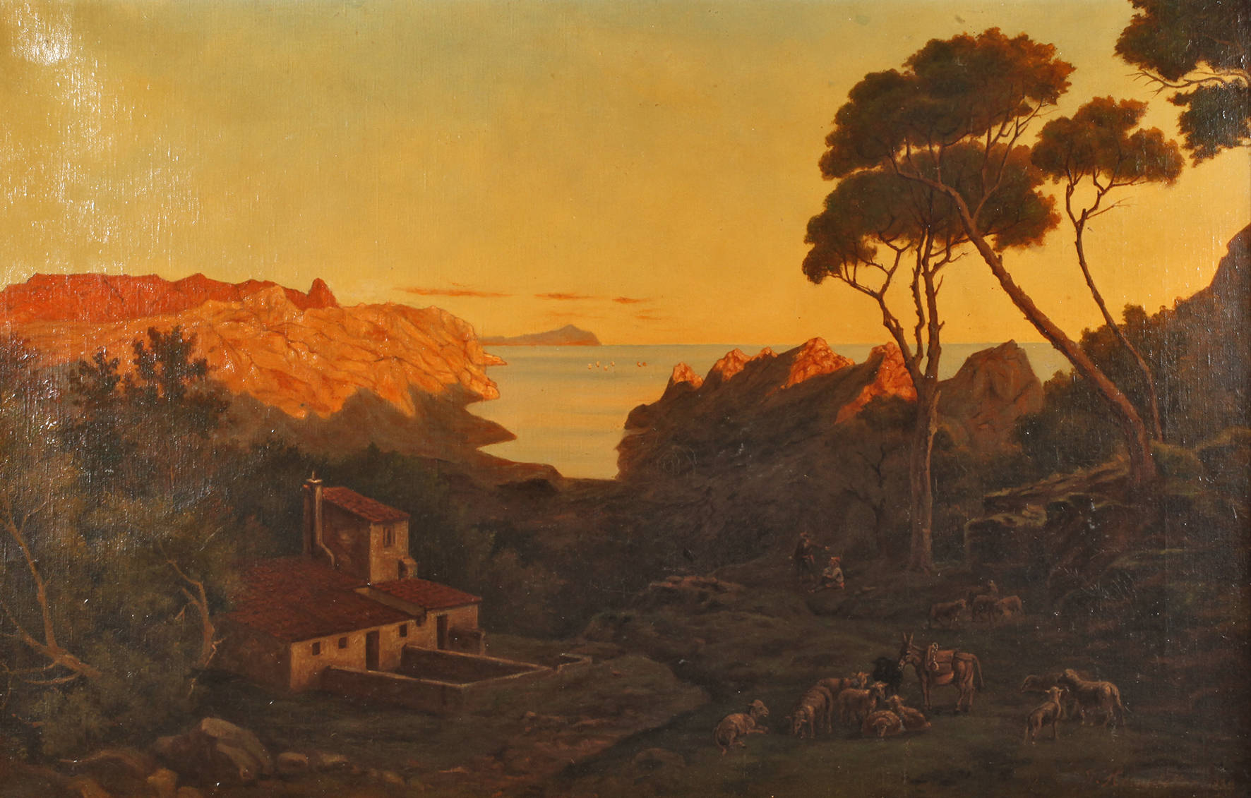 Johann Baptist Heinefetter, arkadische Hirtenlandschaft