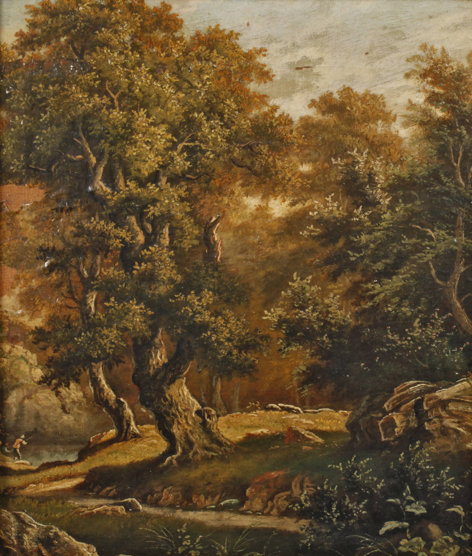 Landschaft mit Angler