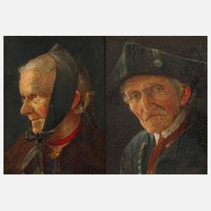 T. Müller, Paar Bauernportraits