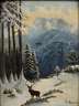C. Stoss, Hirsch in Winterlandschaft