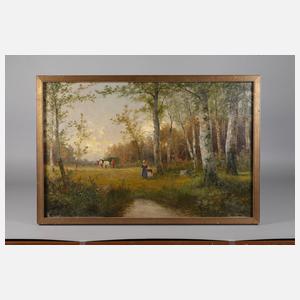 Th. Wagner, Heuernte auf Waldlichtung