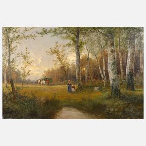 Th. Wagner, Heuernte auf Waldlichtung