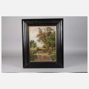 Prof. Max Roman, Sommerlicher Feldweg mit Bäuerin