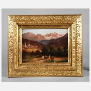 Hubert Sattler, Abenddämmerung am Rosengarten