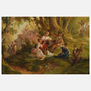 Max Fuhrmann Junior, attr., Picknick im Wald