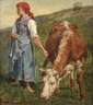 Karl Stuhlmüller, Bauernmädchen auf der Weide