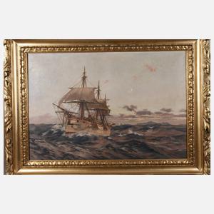 Segelschiff im Abendrot