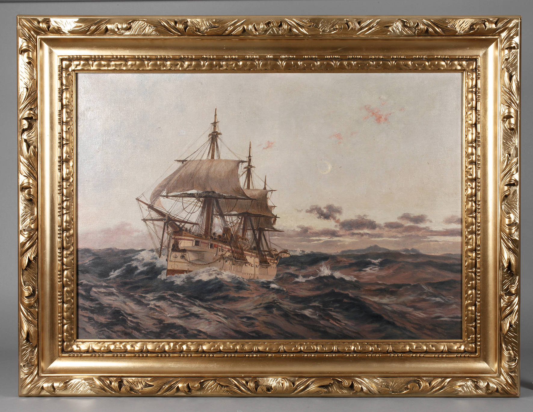 Segelschiff im Abendrot