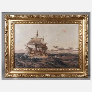 Segelschiff im Abendrot