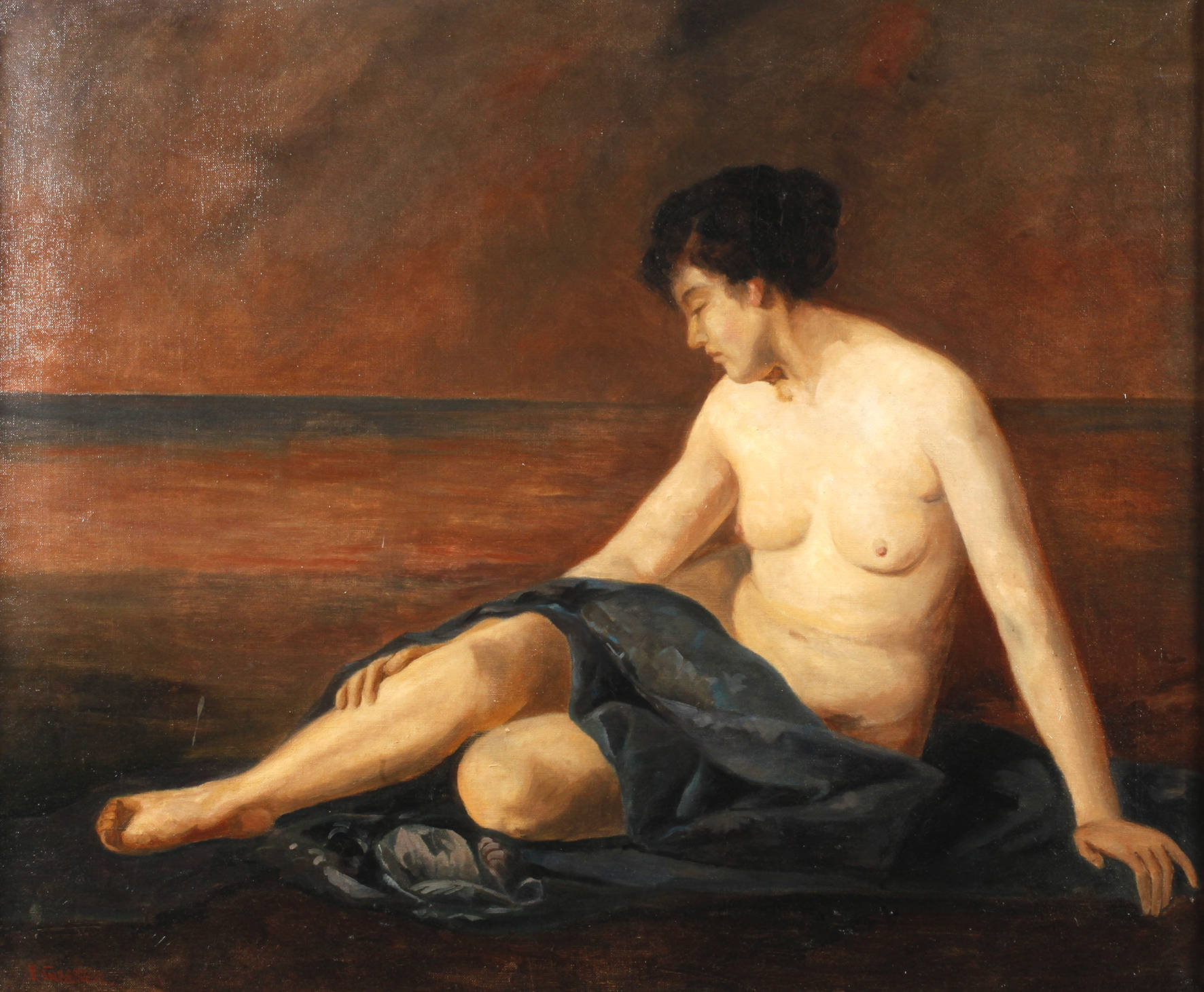 Paul Unbereit, Damenakt am Meer