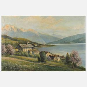 Albert Blaetter, Gebirgssee im Frühling