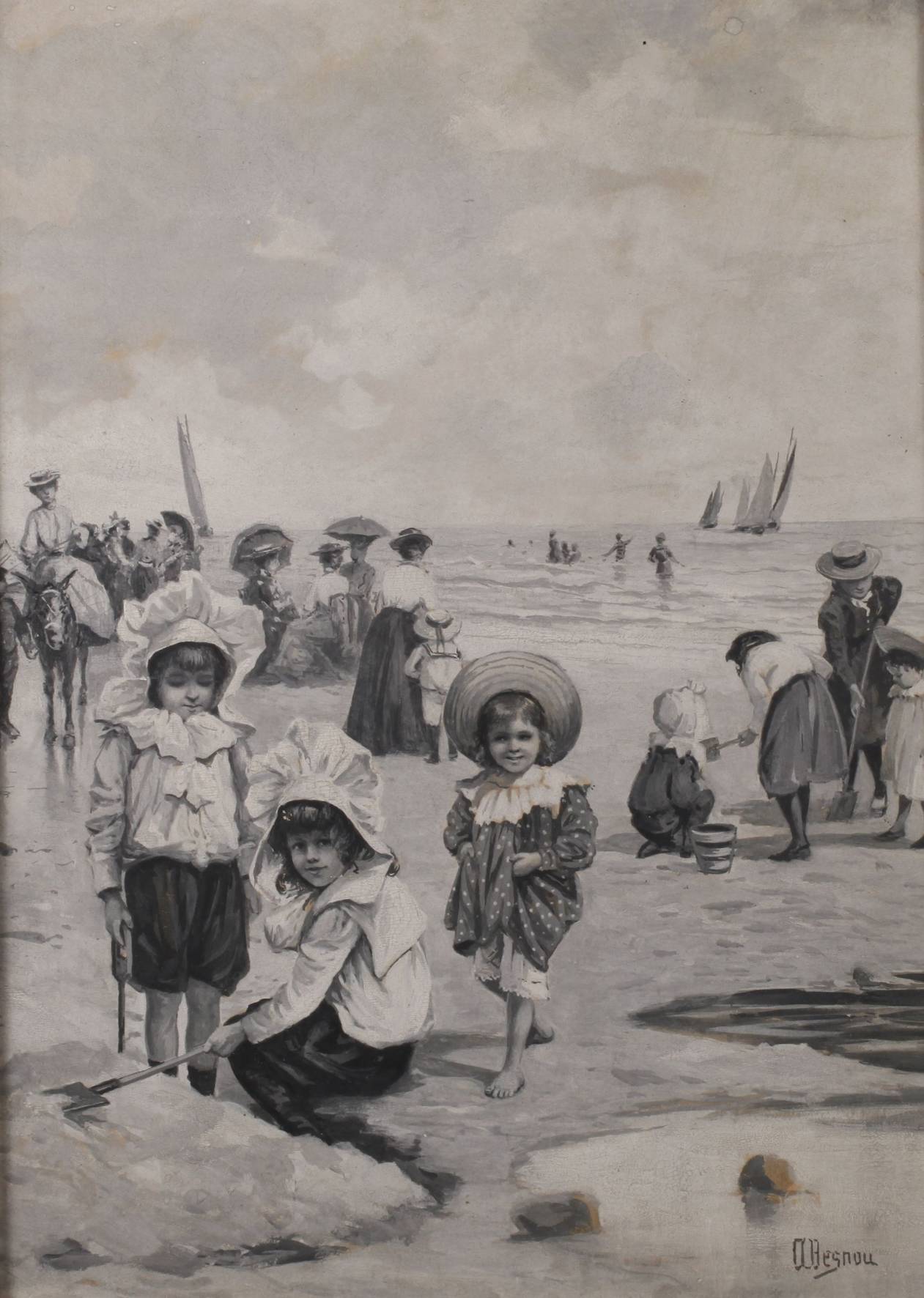 Auguste Besnou, Sonntag am Strand