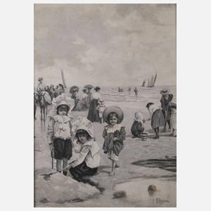 Auguste Besnou, Sonntag am Strand