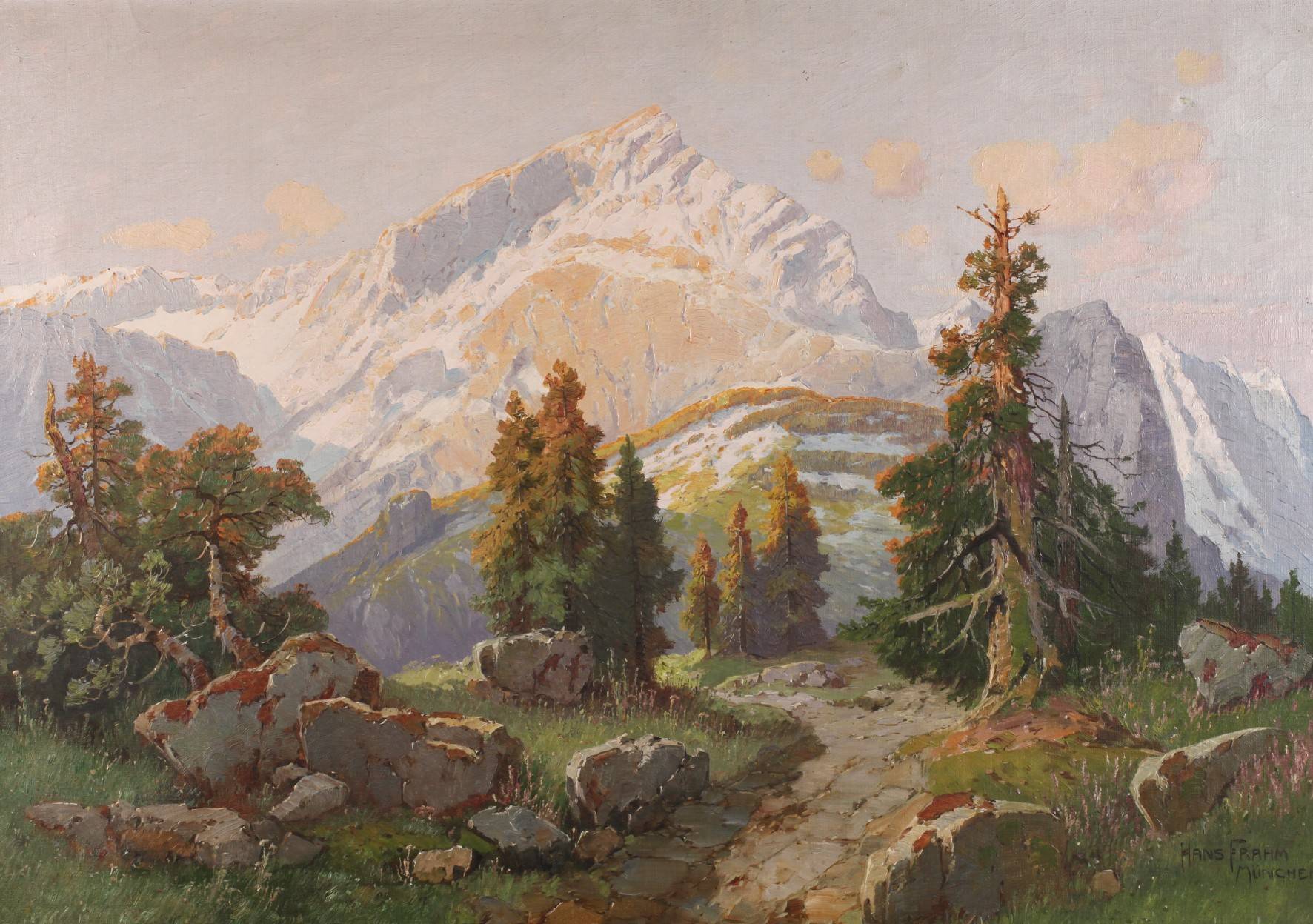 Prof. Hans Frahm, alpine Hochgebirgslandschaft