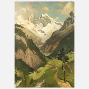 Rudolf Laurent Klein, Hochgebirgslandschaft mit Watzmann