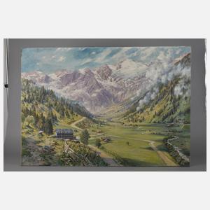 Prof. Hans W. Schmidt, Ansicht Ferleiten mit Großglockner