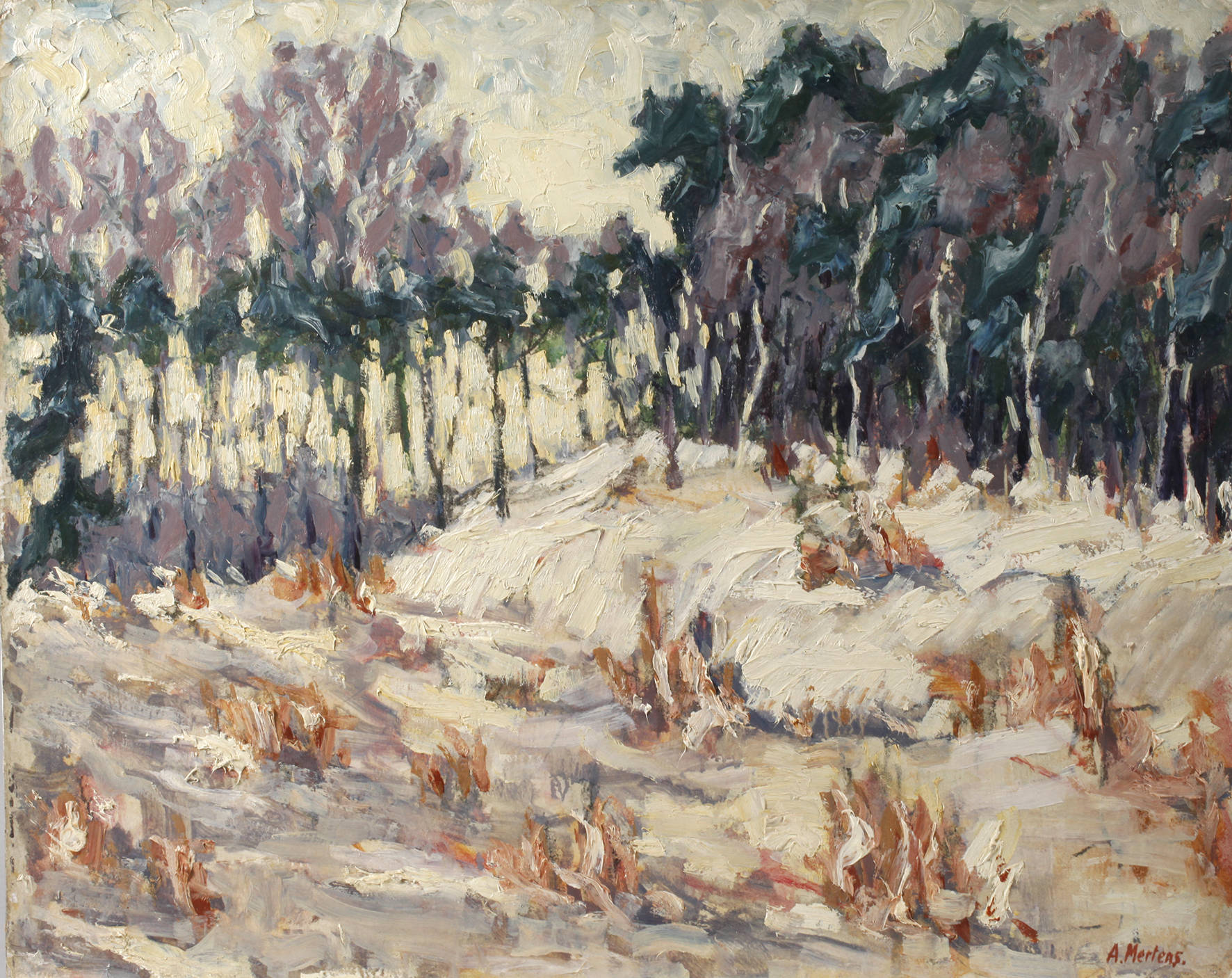 Adolf Mertens, attr., Winterwald