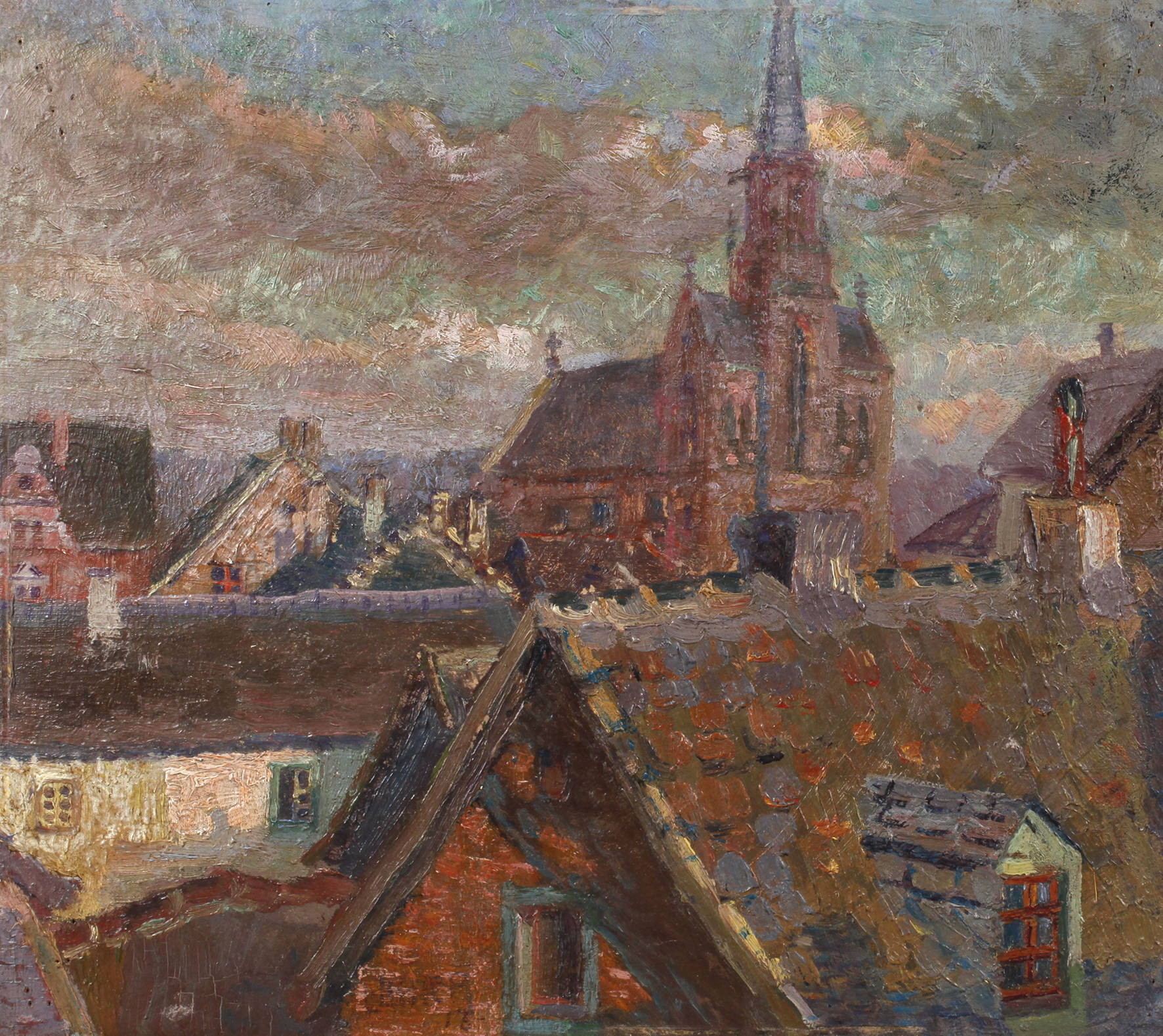 Städtische Dachlandschaft