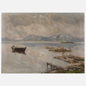 Emil Brehm, ”Chiemsee von Seebrück aus”