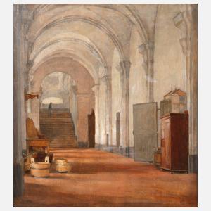 Prof. Rudolf Böttger, Gang in der Benedektinerabtei Kladrav