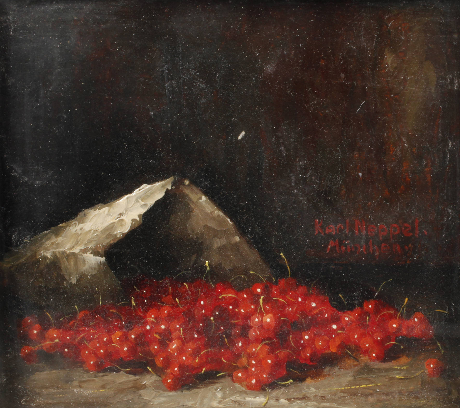 Karl Neppel, Stillleben mit Kirschen