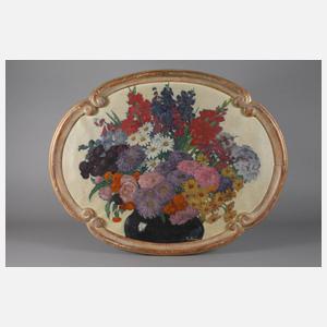 Ovales Blumenstillleben