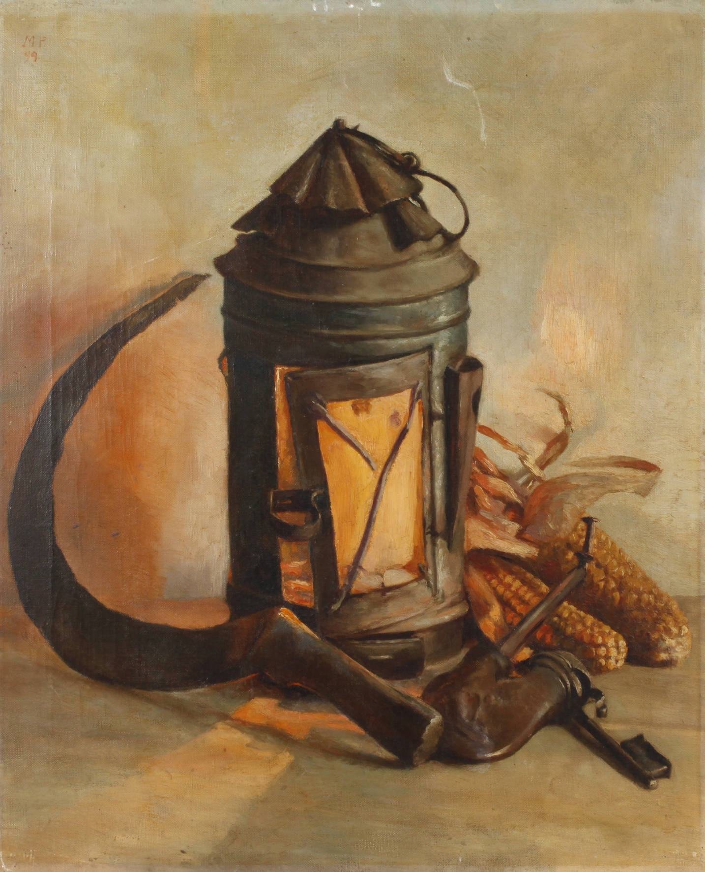 Stillleben mit Laterne