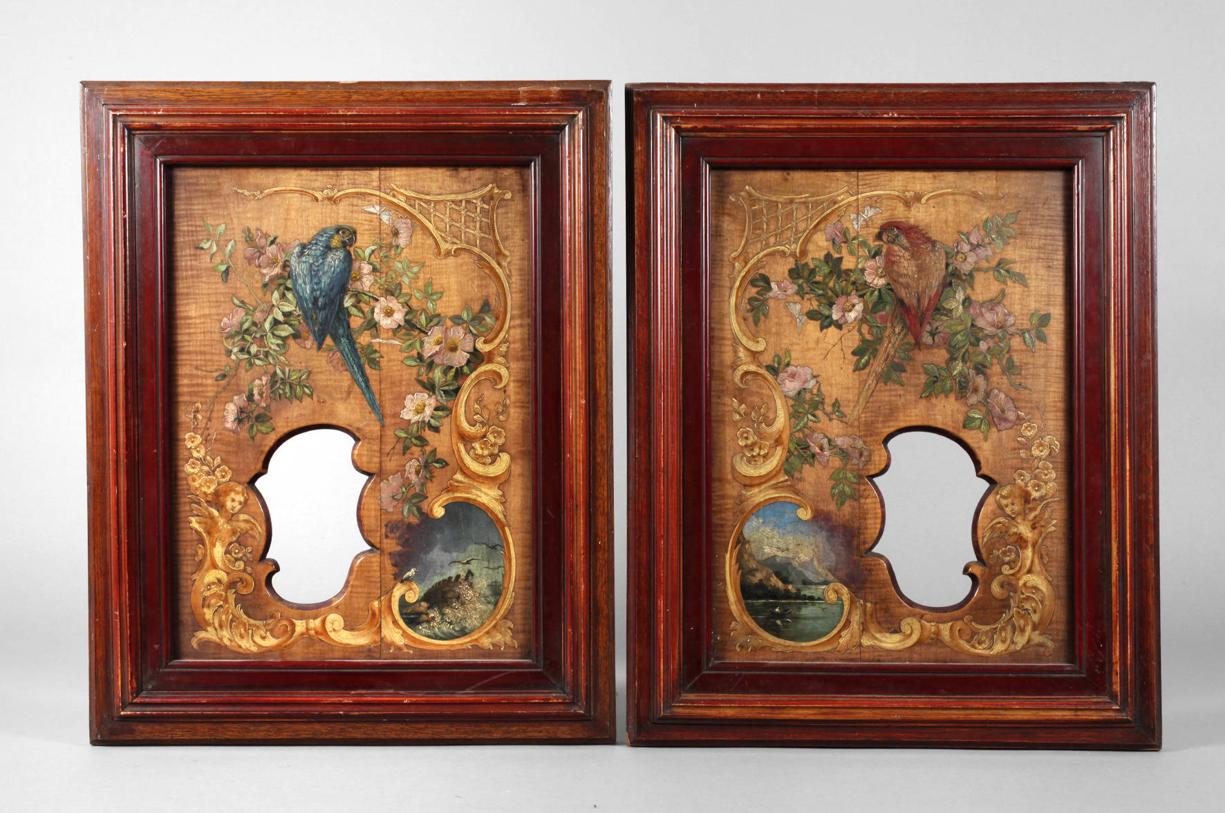 Paar dekorative Fotorahmen um 1900