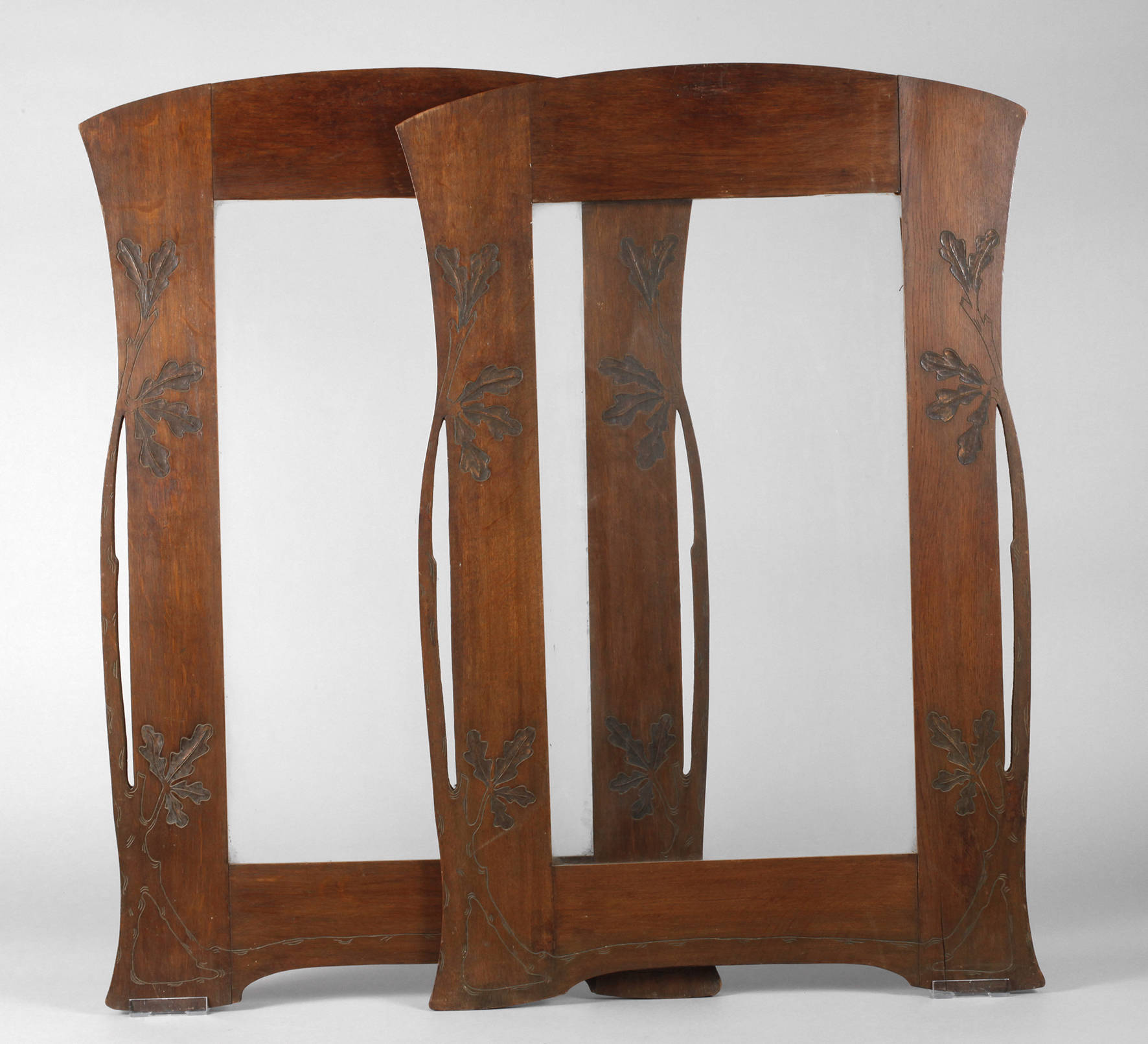 Paar Jugendstil-Bilderrahmen Eiche um 1910