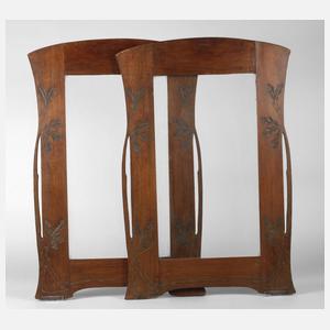 Paar Jugendstil-Bilderrahmen Eiche um 1910