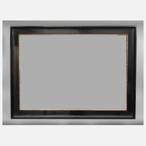 Schwarze Lackleiste mit Goldinlay um 1920