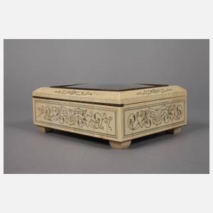 Deckeldose Elfenbein mit Spielwerk