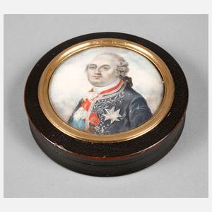 Deckeldose mit Elfenbeinminiatur