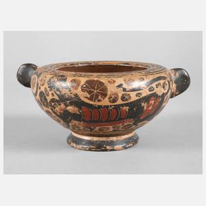 Kleine Tonschale mit Ohrenhenkel