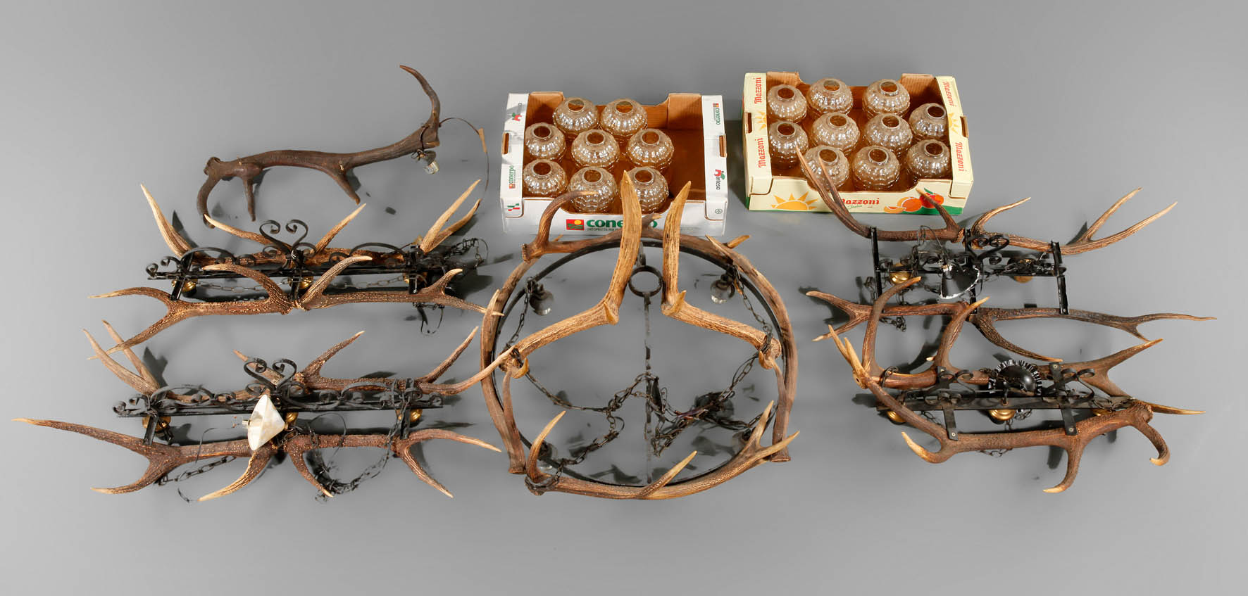 Konvolut Geweihlampen