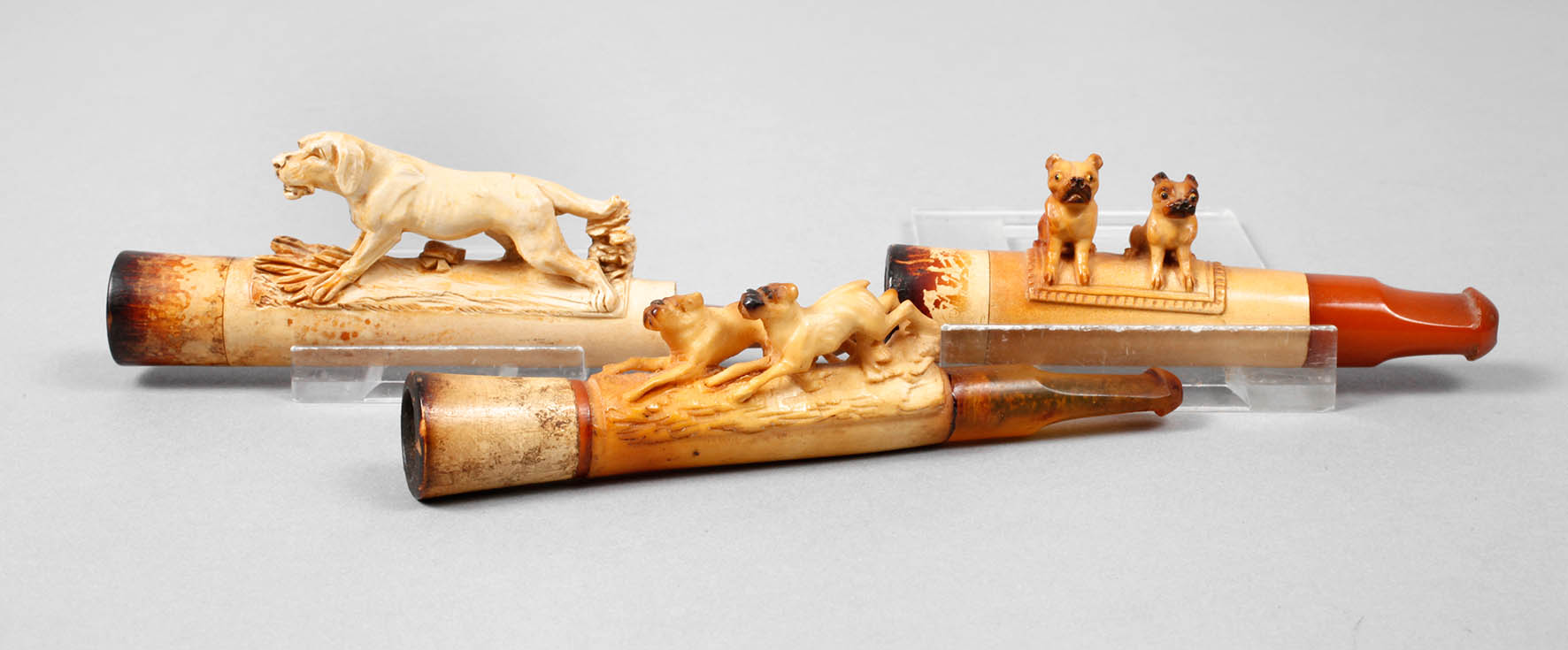 Drei Meerschaumpfeifen