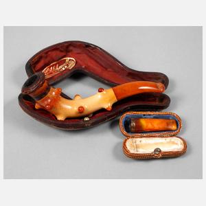Meerschaumpfeife und Zigarettenspitze