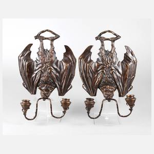 Paar Fledermausleuchter