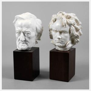 Rosenthal Büsten Wagner und Beethoven
