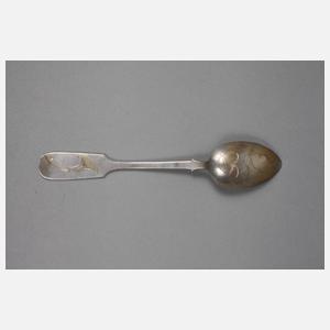 Russland drei Silberlöffel mit Teesieb