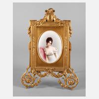 Porzellanbildplatte im Messingrahmen111