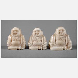 Drei Elfenbeinschnitzereien