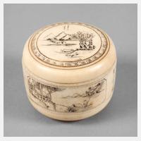 Feine Deckeldose Elfenbein111