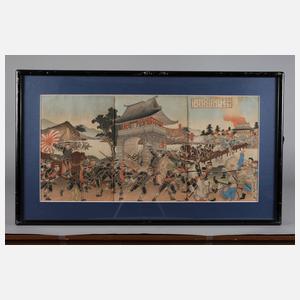 Vier japanische Farbholzschnitte